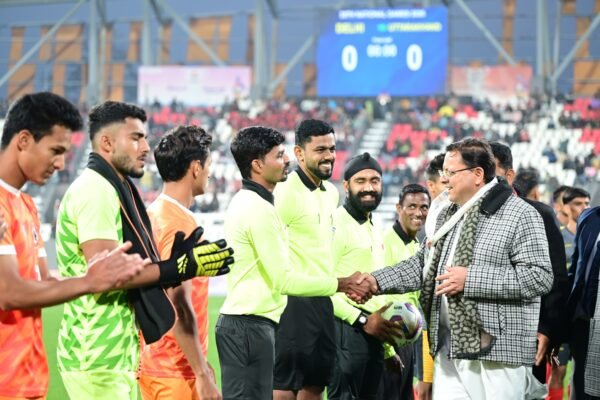 मुख्यमंत्री पुष्कर सिंह धामी ने हल्द्वानी स्थित गौलापार स्पोर्ट्स स्टेडियम में आयोजित हो रहे 38 वें राष्ट्रीय खेलों की विभिन्न व्यवस्थाओं का निरीक्षण किया………………..