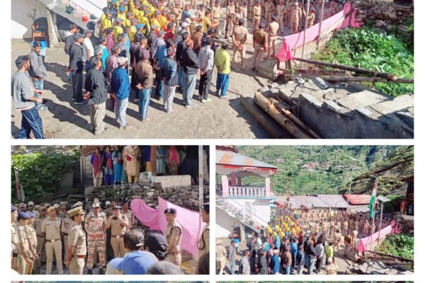 धराली में फहराया गया तिरंगा…………..